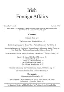 Irish Foreign Affairs Volume Six, Number 3