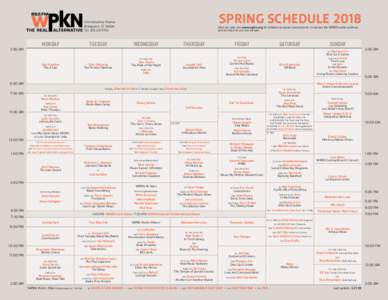 SPRING SCHEDULE University Avenue Bridgeport, CT 06604 Tel: 