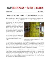THE  BERNAS~ScSB TIMES ISSUE NO.20 July 8, 2011
