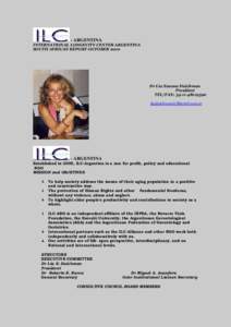 - ARGENTINA  INTERNATIONAL LONGEVITY CENTER ARGENTINA SOUTH AFRICAN REPORT-OCTOBERDr Lía Susana Daichman