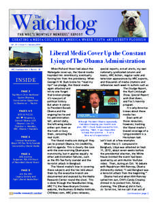 Watchdog The the mrc’s monthly members’ report  CREATING A MEDIA CULTURE IN AMERICA WHERE TRUTH AND LIBERTY FLOURISH