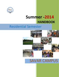 Summer[removed]HANDBOOK Residential Semester