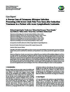 Hindawi Publishing Corporation Case Reports in Hematology Volume 2015, Article ID[removed], 4 pages http://dx.doi.org[removed][removed]Case Report