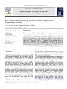 Application of machine learning methods to spatial interpolation of environmental variables