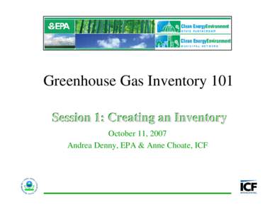 GHG Inventory 101 for Local, Regional and State Governments Session 1: Creating an Inventory