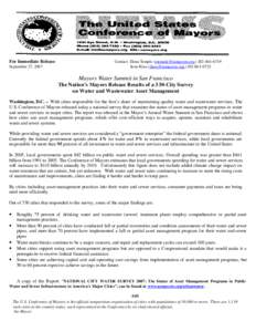 For Immediate Release September 27, 2007 Contact: Elena Temple ([removed[removed]Ione Hess ([removed[removed]