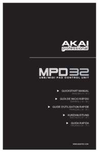 Microsoft Word - MPD32 Multilingual Quickstart Manual - v1.03.doc