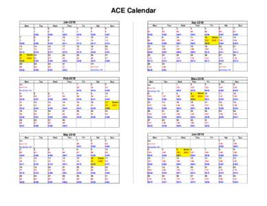 ACE Calendar Jan-2019 Mon 7 7