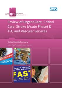 Review of Urgent Care, Critical Care, Stroke (Acute Phase) & TIA, and Vascular Services Walsall Health Economy TH