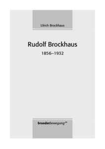 Ulrich Brockhaus: Rudolf Brockhaus