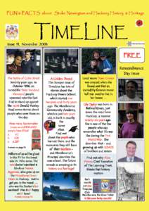 FUN & FACTS about Stoke Newington and Hackney History & Heritage  TIMELINE Issue 11, November[removed]FREE