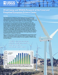 Wind Energy and Wildlife Research at the Forest and Rangeland Ecosystem Science Center Overview The United States has embarked on a goal to increase electricity generation from clean, renewable sources. Towards this end,