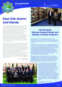 ILEA BUDAPEST 2011 summer Newsletter  Dear ILEA Alumni