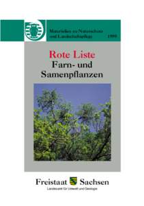 Materialien zu Naturschutz und LandschaftspflegeRote Liste