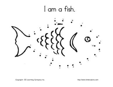 I am a fish.  Copyright - EE Learning Company Inc. http://www.kinderplans.com