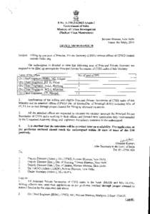 F.No. A[removed]Admin.I Government of India Ministry of Urban Development (Shahari Vikas Mantralaya) Nirman Bhawan, New Delhi Dated: the I~July,2014