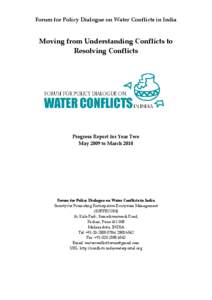 Forum for Policy Dialogue on Water Conflicts in India   