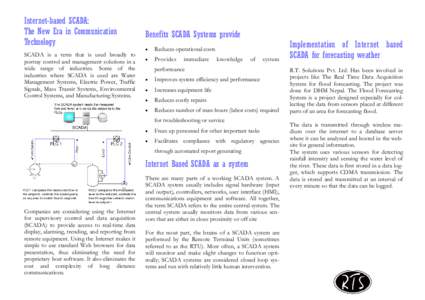 SCADA / Remote Terminal Unit / Automation / Open Systems International / PROMOTIC SCADA system / Technology / Telemetry / Industrial automation