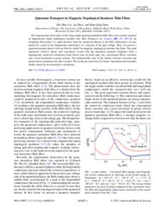 Quantum electronics / Topological insulator / Conductance quantum / Density of states / Quantum phases / Physics / Condensed matter physics / Statistical mechanics