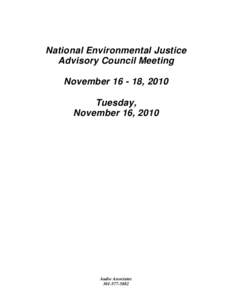 National Environmental Justice Advisory Council Meeting Transcript[removed]