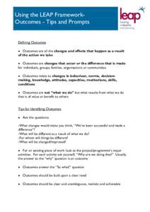 Microsoft Word - Using the LEAP Framework - Thinking about Outcomes - Tips and Prompts.doc