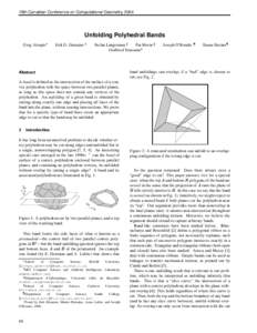 16th Canadian Conference on Computational Geometry, 2004  Greg Aloupis Erik D. Demaine