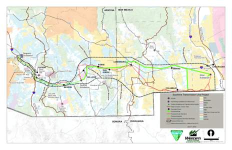 Map of the Southline Transmission Line Project