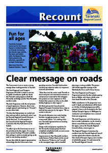 Recount TARANAKI REGIONAL COUNCIL NEWSLETTER April 2012 No. 84  Fun for