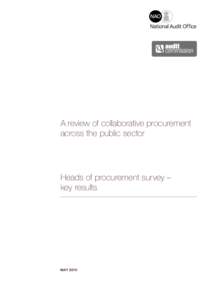 A review of collaborative procurement across the public sector Heads of procurement survey – key results