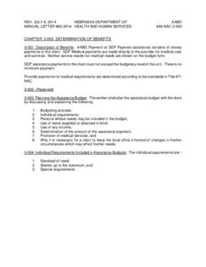 REV. JULY 8, 2014 NEBRASKA DEPARTMENT OF MANUAL LETTER #[removed]HEALTH AND HUMAN SERVICES AABD 469 NAC 3-000