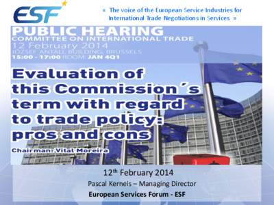«« The of of thethe European Service Industries