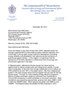 The Commonwealth of Massachusetts Executive Office of Energy and Environmental Affairs 100 Cambridge Street, Suite 900 Boston, MA[removed]Deval L. Patrick GOVERNOR