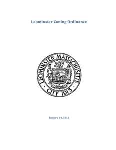 Leominster Zoning Ordinance