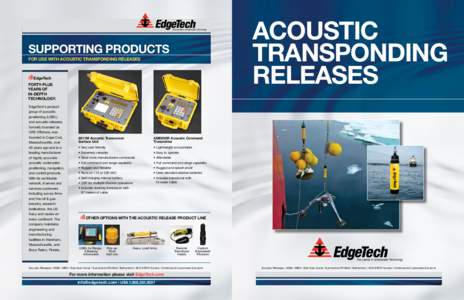 The Leader in Underwater Technology  supporting products for use with ACOUSTIC TRANSPONDING RELEASES  EdgeTech