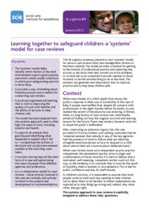 Learning together to safeguard children: a ‘systems’