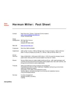 Michigan / Herman Miller / D. J. DePree / Design / Robert Propst / Geography of Michigan / Ottawa County /  Michigan / Zeeland /  Michigan