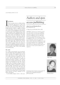 Authors and open access publishing  219 Learned Publishing[removed], 219–224