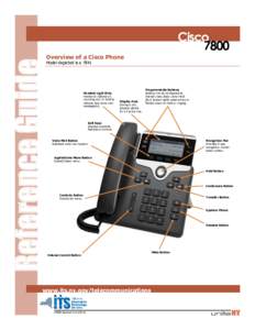 Reference Guide  Cisco 7800 Overview of a Cisco Phone Model depicted is a 7841