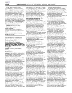 Federal Register / Vol. 77, NoMonday, August 6, Notices FEMA seeks comment on the proposed policy, which is available