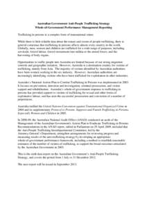 Australian Government Anti-People Trafficking Strategy - 1 July to 31 December 2012
