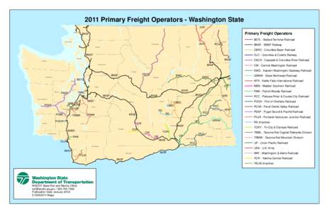 2011 Primary Freight Operators - Washington State