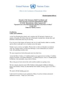 Kenya / Al-Shabaab / Islamic terrorism / Somalia / Dadaab / Famine / Mogadishu / World Food Programme / East Africa drought / Africa / Horn of Africa / Somali Civil War