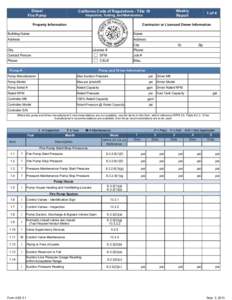 Diesel Fire Pump Weekly Report