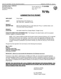 California Coastal Commission Staff Report and Recommendation Regarding Permit Application No[removed]Vogler, Newport Beach)