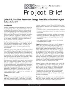 RSVP  Renewables for Sustainable Village Power  Project Brief