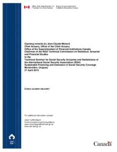 Taxation in the United States / Welfare state / Financial economics / Sociology / Economics / International Actuarial Association / International Social Security Association / Social Security / Actuary / Welfare economics / Insurance / Actuarial science