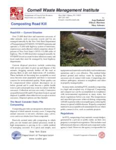 Composting Road Kill fact sheet