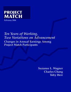 February[removed]Ten Years of Working, Two Variations on Advancement Changes in Annual Earnings Among Project Match Participants