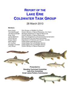 REPORT OF THE  LAKE ERIE COLDWATER TASK GROUP 28 March 2013 Members: