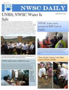 NWSC DAILY  ISSUE 16 UNBS; NWSC Water Is Safe